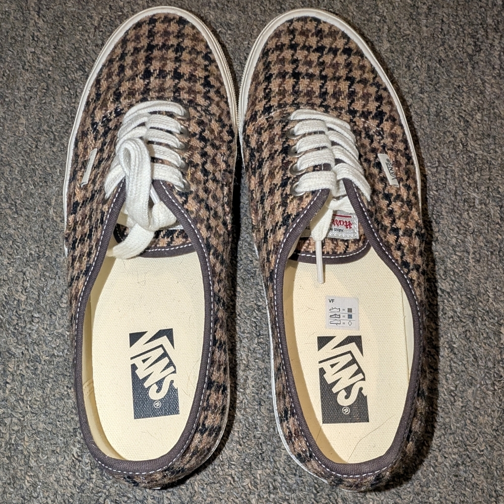 Vans Houndstooth Harris Tweed Brown Low Top Women's Size 10 - Picture 10 of 12